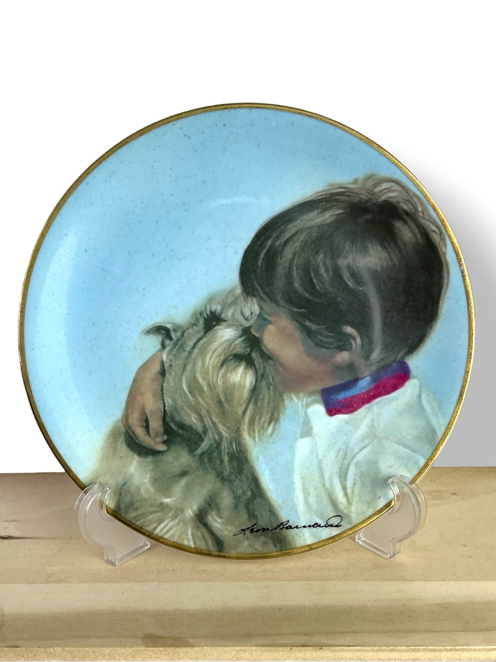 Leon Bernard  1980 "Friday's Child"  LTD Vintage collector plate Made in Japan